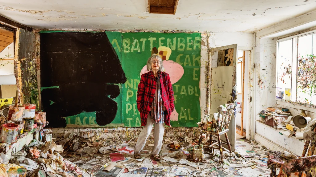 Inside Rose Wylie's Studio in Kent